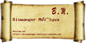 Biswanger Mályva névjegykártya